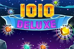 Título 1010 Deluxe con fondo estrellado y gemas brillantes de colores