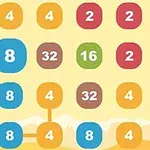 Números de colores conectados dentro de una cuadrícula sobre un fondo amarillo