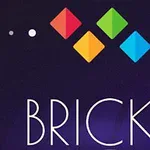 Cuatro rombos de colores rojo, verde, amarillo y azul sobre un fondo morado oscuro, con la palabra BRICKZ en letras blancas abajo