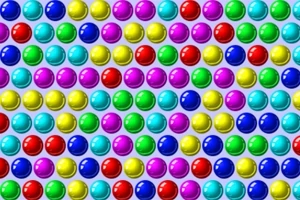 Burbujas de colores brillantes alineadas en filas