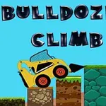 Una imagen de un bulldozer amarillo escalando plataformas de diferentes materiales con texto llamativo en la parte superior