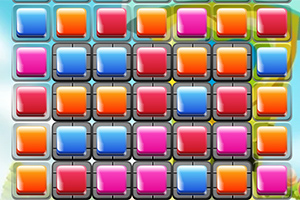 Cuadrícula de bloques de colores brillantes, incluyendo rosa, azul, naranja y rojo