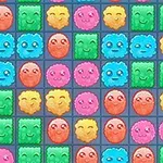 Caras de colores brillantes con expresiones sonrientes dispuestas en una cuadrícula