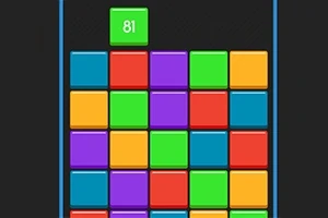 Cuadrados de colores organizados en una cuadrícula con un número 81 en la parte superior