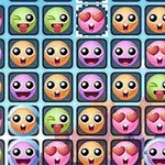 Emojis de caras coloridas con diversas expresiones faciales en una cuadrícula