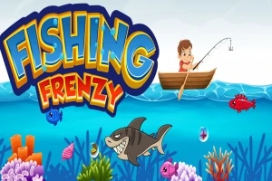 Niño pescando en un bote rodeado de peces coloridos y corales bajo el agua