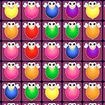 Cuadrícula de dibujos de abejas coloridas con fondo morado