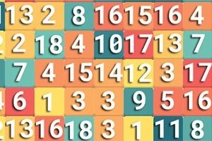 Cuadrícula colorida de bloques numerados del 1 al 18 en diferentes tonos