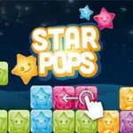 Estrellas de colores brillantes en bloques apilados con un fondo estrellado y un logotipo central