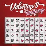 Tablero de juego con fichas de amor y corazones rojos de fondo