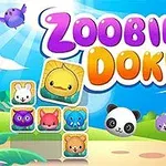 Título de colores brillantes Zoobie Doku con animales caricaturescos y fondos de naturaleza